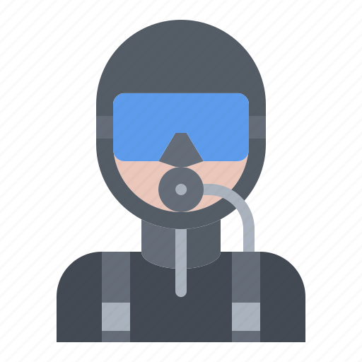 Mask, suit, oxygen, tank, diving, snorkeling icon - Download on Iconfinder