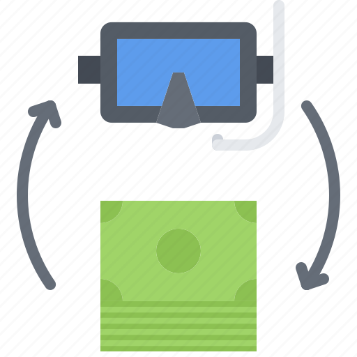 Purchase, exchange, money, mask, arrow, diving, snorkeling icon - Download on Iconfinder