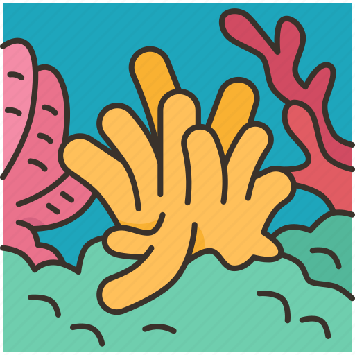 Coral, reef, under, water, life icon - Download on Iconfinder