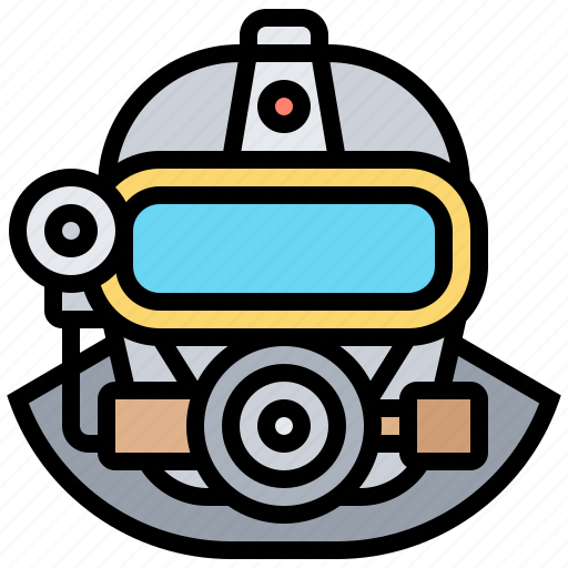 Diving, helmet, mask, oxygen, scuba icon - Download on Iconfinder
