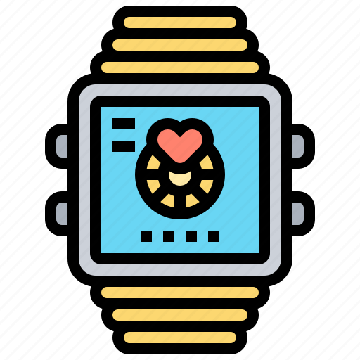 Healthcare, heart, monitor, rate, wristwatch icon - Download on Iconfinder