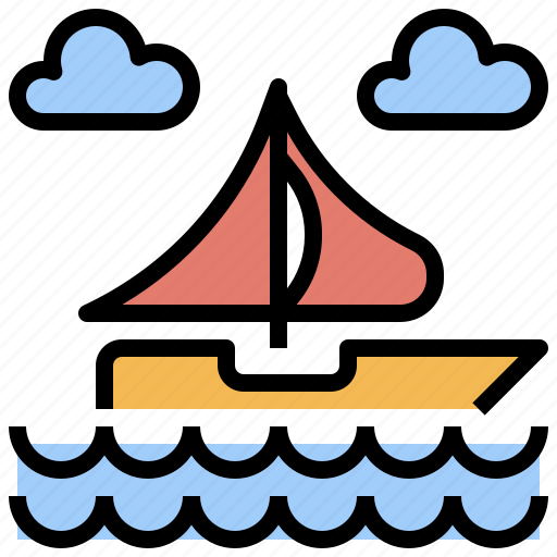 Boat, navigation, sail, sailboat, sailing, transportation, travel icon - Download on Iconfinder