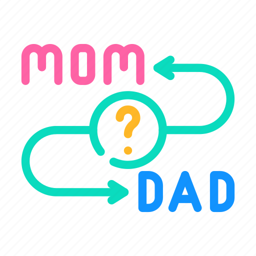 Searching, mom, dad, after, divorce, couple icon - Download on Iconfinder