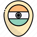 placeholder, location, pin, map, india, asian, flag