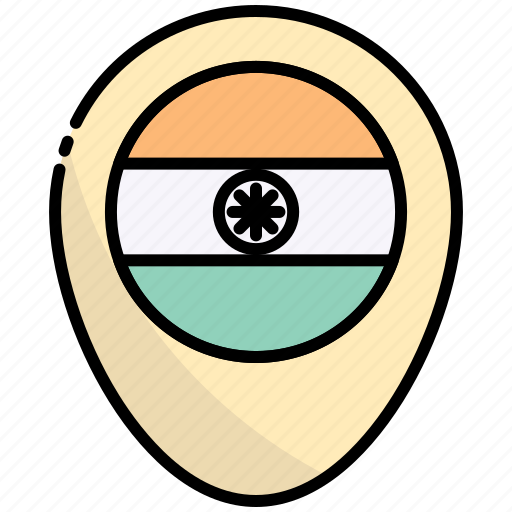 Placeholder, location, pin, map, india, asian, flag icon - Download on Iconfinder