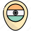 placeholder, location, pin, map, india, asian, flag 