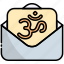 greeting card, celebration, festival, traditional, letter, om, hindu 