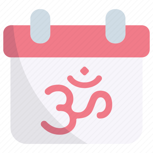 Calendar, date, schedule, event, om, india, hindu icon - Download on Iconfinder
