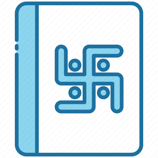 Book, religion, hindu, traditional, culture, study, swastika icon - Download on Iconfinder