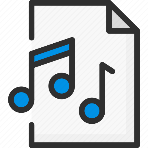 Audio, doc, document, file, music, song icon - Download on Iconfinder