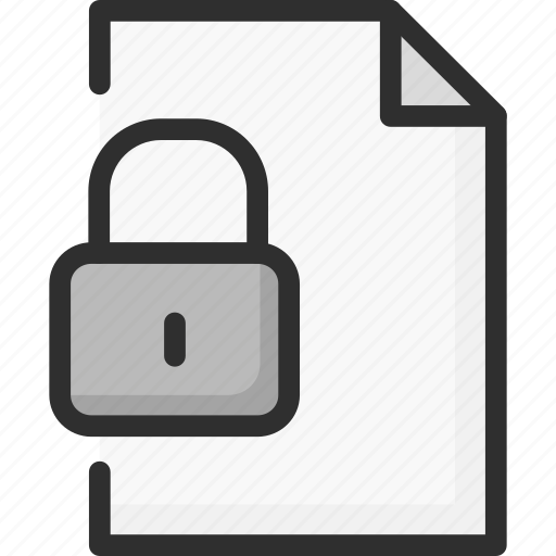 Doc, document, file, lock, padlock, password, security icon - Download on Iconfinder