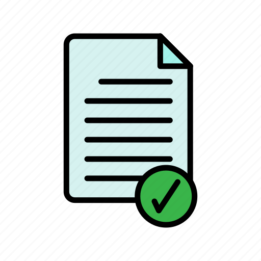 Accepted, approved, check, mark, document, report icon - Download on Iconfinder