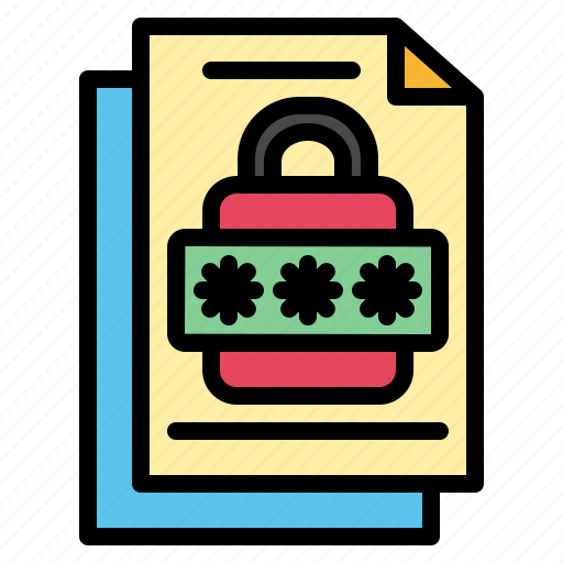 Password, login, otp, padlock, security, document icon - Download on Iconfinder