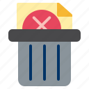 delete, file, trash, can, eliminate, document