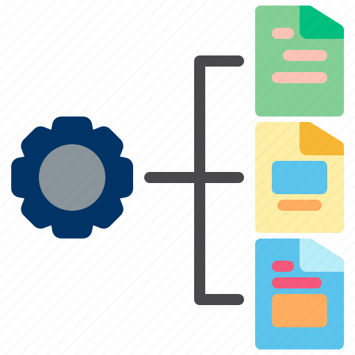 File, management, data, document, gear icon - Download on Iconfinder
