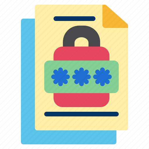 Password, login, otp, padlock, security, document icon - Download on Iconfinder