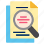 search, file, analyze, inspection, define, overview, document, preview 
