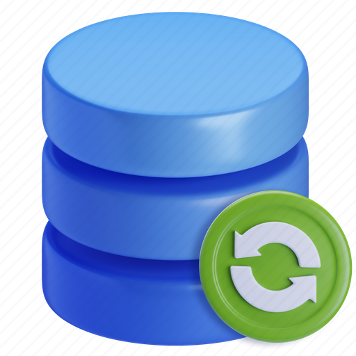 Backup, database, storage, restore data 3D illustration - Download on Iconfinder