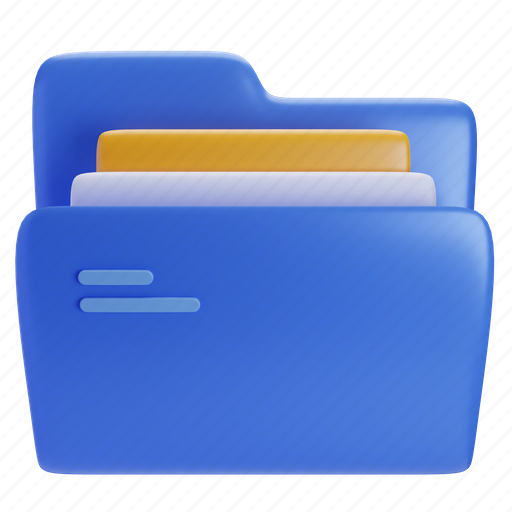 Folder, document, data, files 3D illustration - Download on Iconfinder
