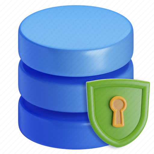 Secure, database, storage, hosting, data 3D illustration - Download on Iconfinder