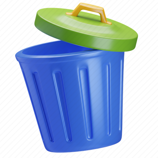 Trash, bin, trash can, garbage, recycle bin 3D illustration - Download on Iconfinder