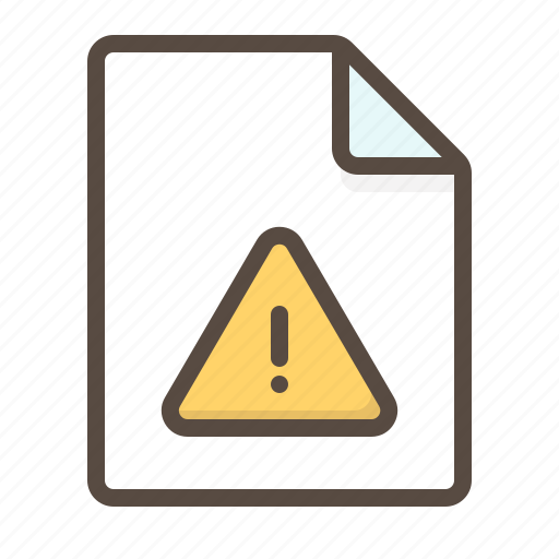Danger, document, file, page, paper, warning icon - Download on Iconfinder