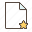 data, document, favorite, file, page, star 