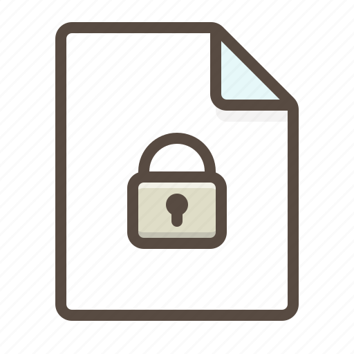 Data, document, file, lock, page, protection, secure icon - Download on Iconfinder