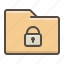 document, files, folder, lock, protection, secure, sheet 