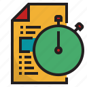stopwatch, document, managment, data, office