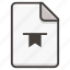 document, bookmark, file 