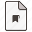 document, bookmark, file 