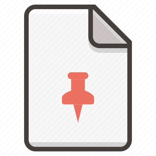 Document, file, important, pin icon - Download on Iconfinder