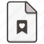 document, bookmark, file, heart, popular 