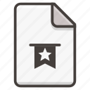 document, bookmark, favorite, file, star