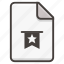 document, bookmark, favorite, file, star 