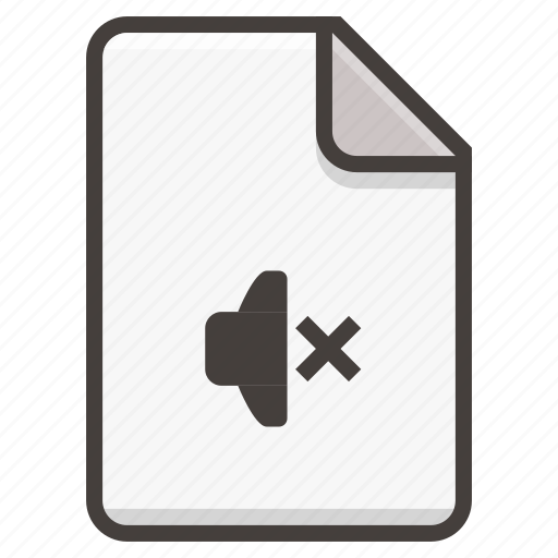 Document, audio, file, music, mute, sound icon - Download on Iconfinder