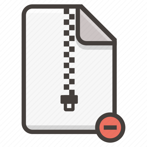 Document, archive, file, remove, zip icon - Download on Iconfinder