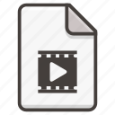document, file, media, movie, play, video