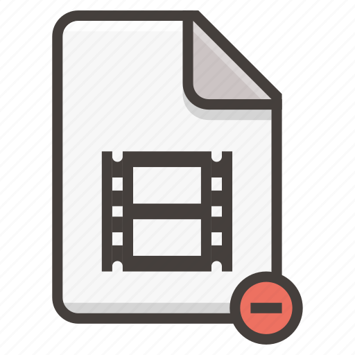 Document, file, media, movie, remove, video icon - Download on Iconfinder