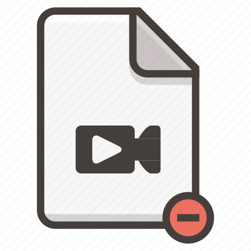 Document, file, media, movie, remove, video icon - Download on Iconfinder