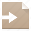 arrow, document, file, import, type 