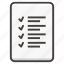 document, file, checklist 