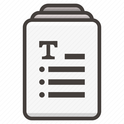 Document, documents, file, list, text icon - Download on Iconfinder