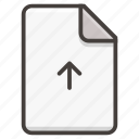 document, file, arrow, upload