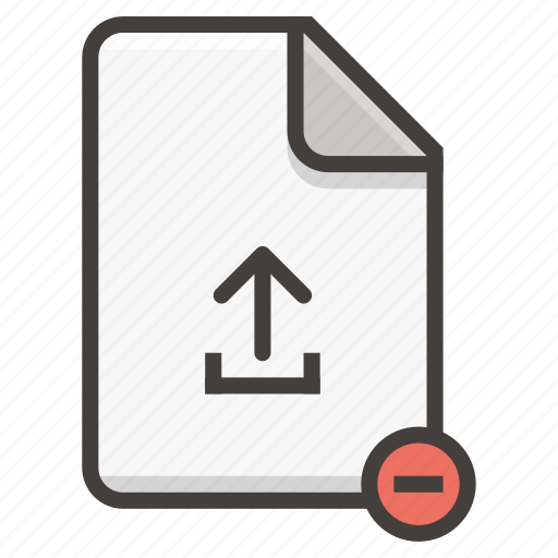 Document, file, arrow, remove, upload icon - Download on Iconfinder