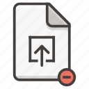 document, file, arrow, remove, upload