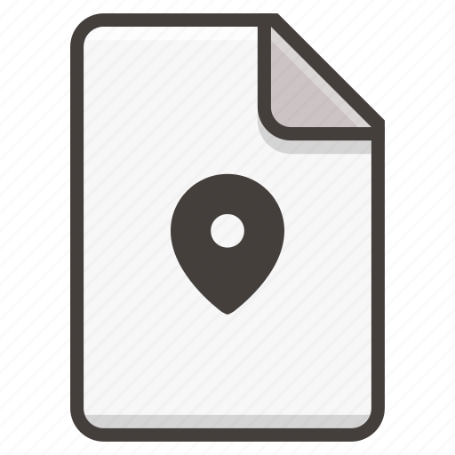 Document, file, location, map, marker, pin icon - Download on Iconfinder
