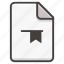 document, file, bookmark 