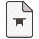 document, file, bookmark